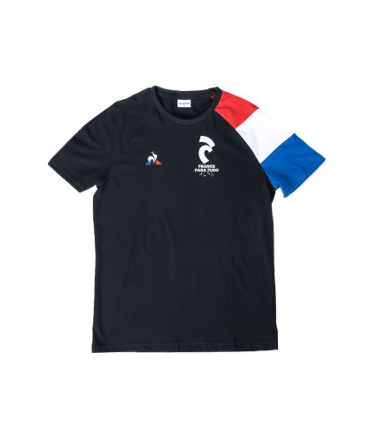 T-shirt noir tricolore Para Judo