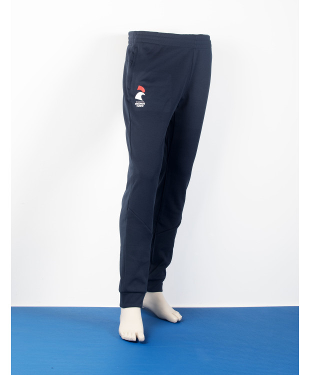 Pantalon survêtement bleu bande tricolore Le Coq Sportif