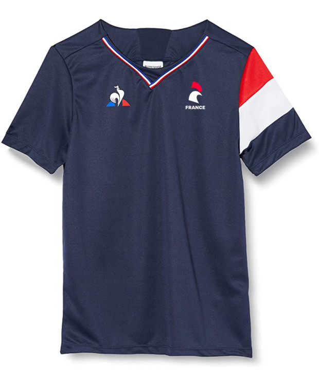 T-shirt maillot bleu Le Coq Sportif