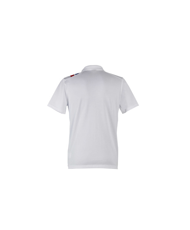 Polo bande tricolore blanc Le Coq Sportif