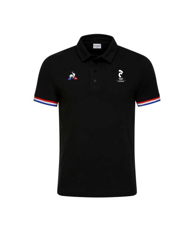 Polo tricolore noir Vétéran