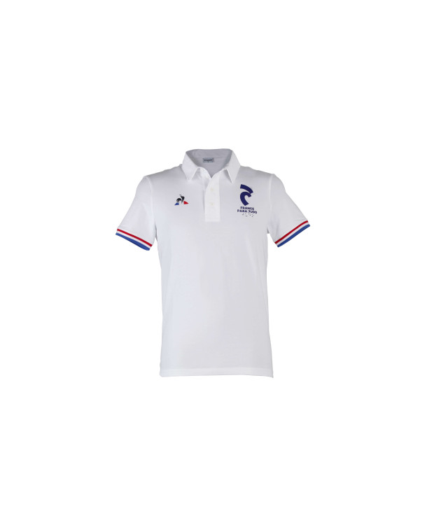 Polo tricolore blanc Para Judo