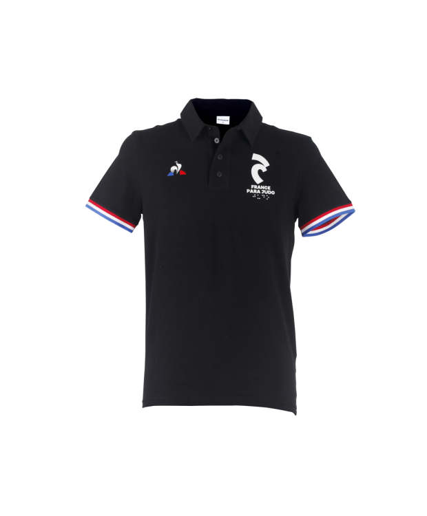 Polo tricolore noir Para Judo