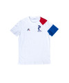 T-shirt blanc tricolore Para Judo