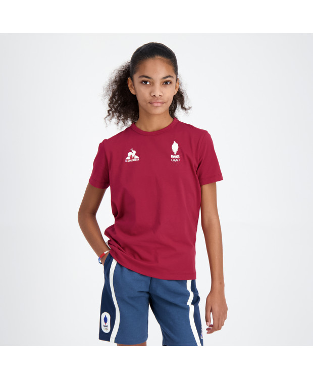 T-shirt Rouge Equipe de France Olympique Enfant