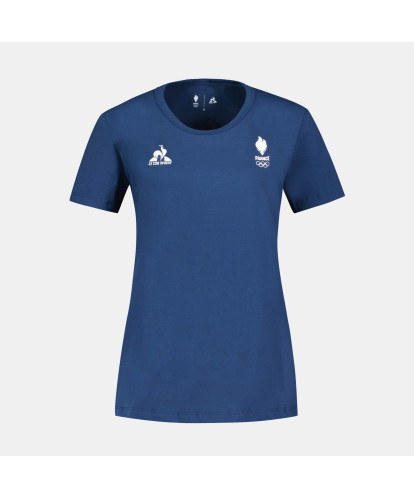 T-shirt Bleu Equipe de France Olympique Femme