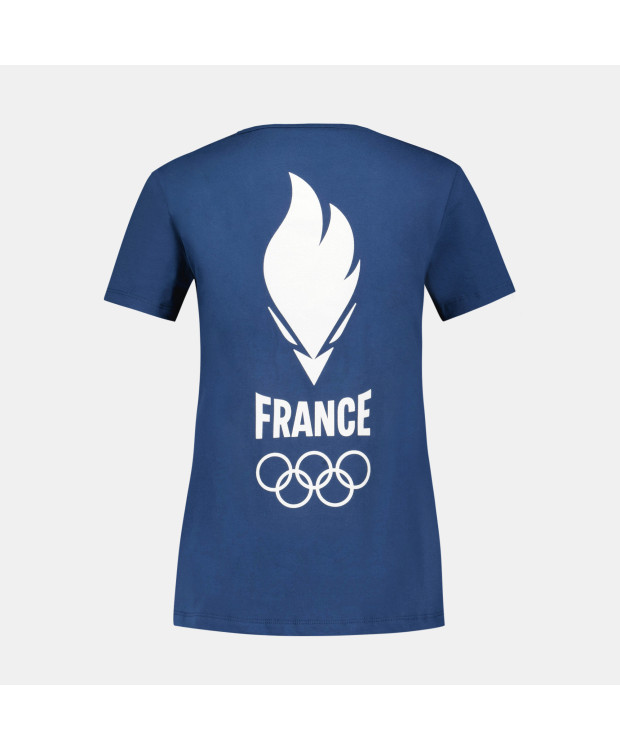 T-shirt Bleu Equipe de France Olympique Femme