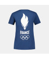 T-shirt Bleu Equipe de France Olympique Femme