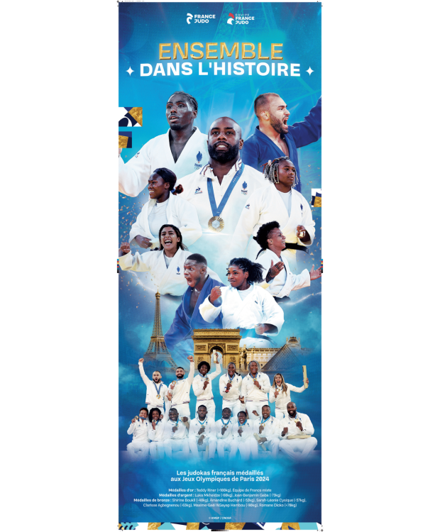 Lot de 5 affiches Médaillés Olympiques 2024