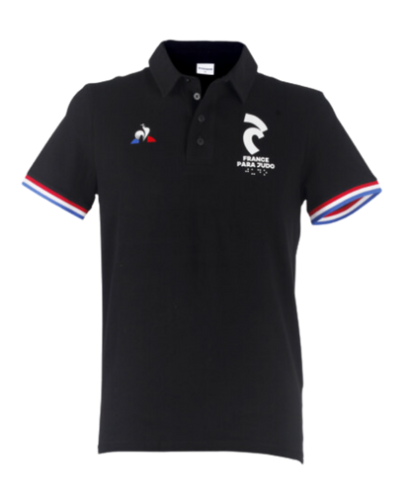 Polo tricolore noir Para Judo