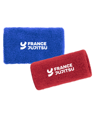 Paire de tour de poignet Jujitsu Bleu & Rouge