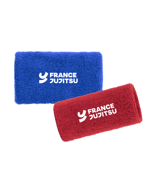 Paire de tour de poignet Jujitsu Bleu & Rouge