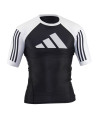 Rashguard noir & blanc manches courtes - adidas