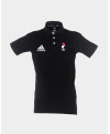 Polo noir unisexe adidas Equipe de France