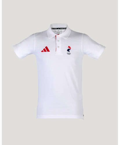 Polo blanc unisexe adidas Equipe de France