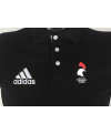 Polo noir unisexe adidas Equipe de France