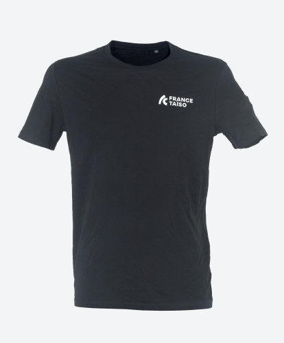 T-shirt noir manches courtes France Taïso