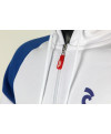 Sweat à capuche zippé France Judo Blanc