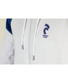 Sweat à capuche zippé France Judo Blanc