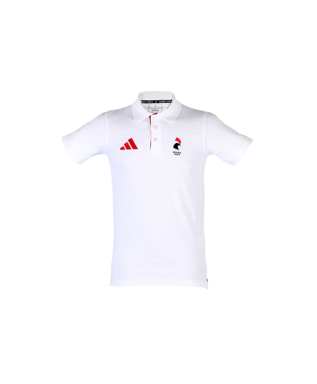 Polo blanc unisexe adidas Equipe de France