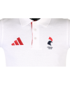 Polo blanc unisexe adidas Equipe de France
