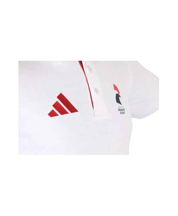 Polo blanc unisexe adidas Equipe de France