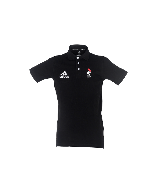 Polo noir unisexe adidas Equipe de France