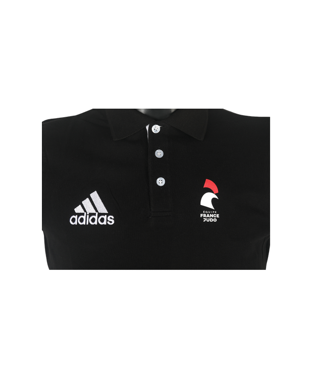 Polo noir unisexe adidas Equipe de France