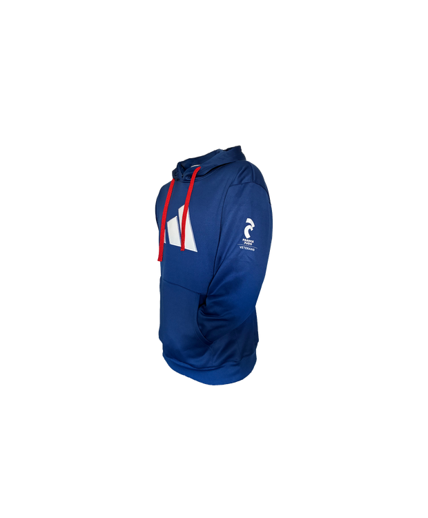 Sweat à capuche bleu France Judo Vétérans - adidas
