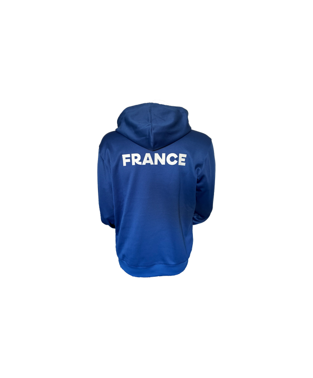 Sweat à capuche bleu France Judo Vétérans - adidas