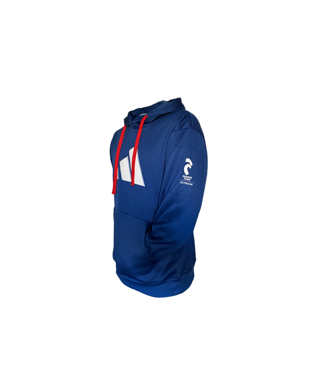 Sweat à capuche bleu France Judo Vétérans - adidas