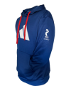 Sweat à capuche bleu France Judo Vétérans - adidas
