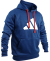 Sweat à capuche bleu France Judo Vétérans - adidas