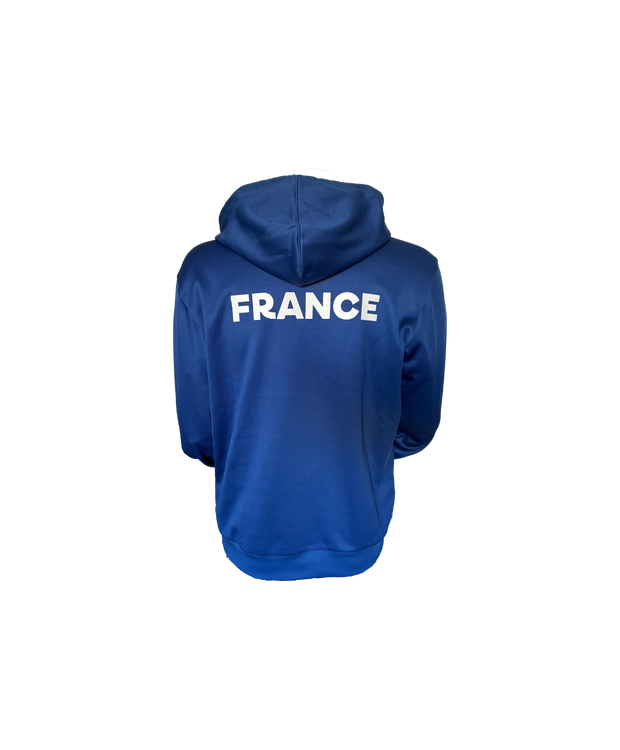 Sweat à capuche bleu France Judo Vétérans - adidas