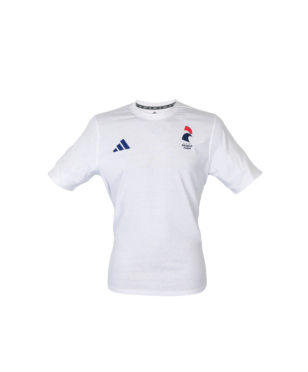 T-shirt blanc coton adidas - Equipe de France