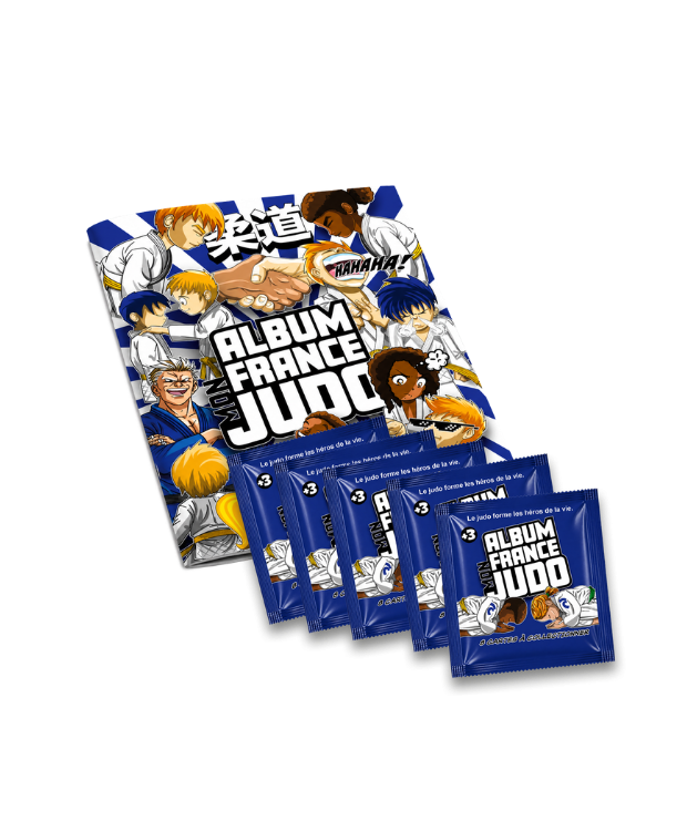 Mon Album France Judo + 5 lots de 8 vignettes