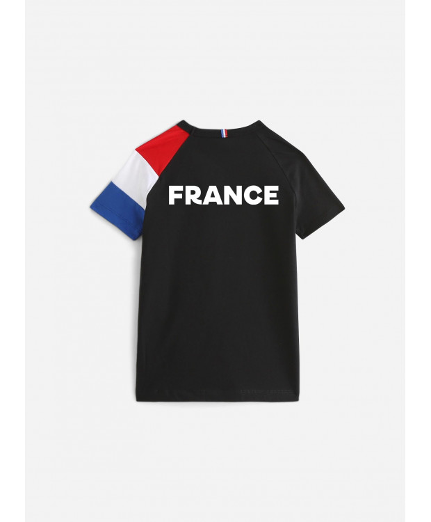 T-shirt tricolore noir Enfant Le Coq Sportif