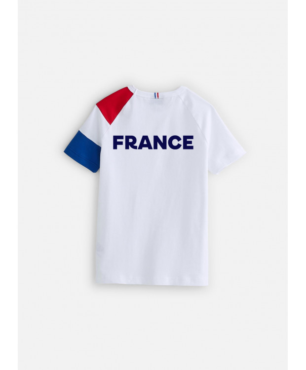 T-shirt tricolore blanc Enfant Le Coq Sportif