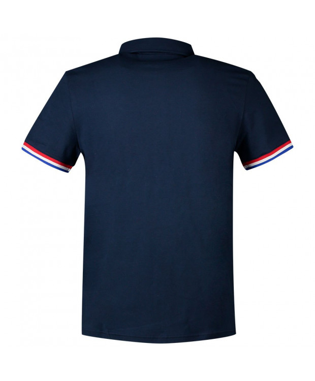 Polo tricolore bleu Le Coq Sportif