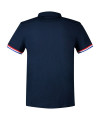 Polo tricolore bleu Le Coq Sportif