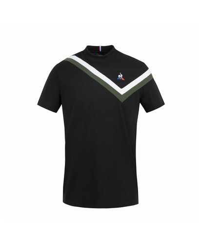 T-Shirt Manches Courtes Tricolore Noir Le Coq Sportif