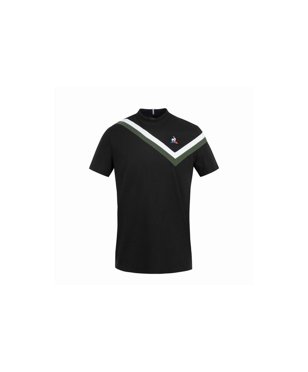 T-Shirt Manches Courtes Tricolore Noir Le Coq Sportif