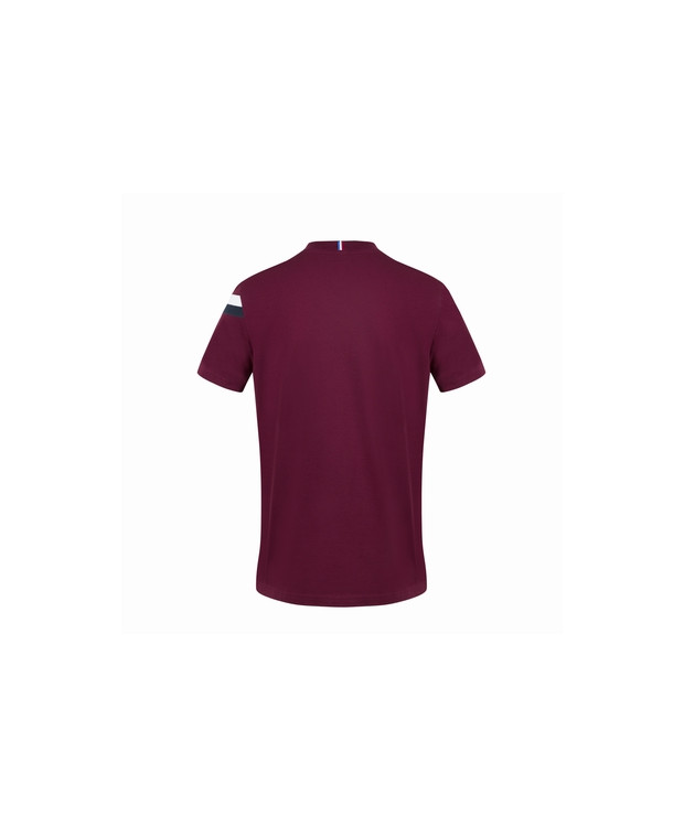 T-Shirt Manches Courtes Tricolore Prune Le Coq Sportif