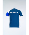 T-shirt tricolore bleu Le Coq Sportif