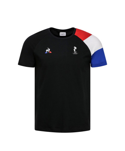 T-shirt noir tricolore Vétéran